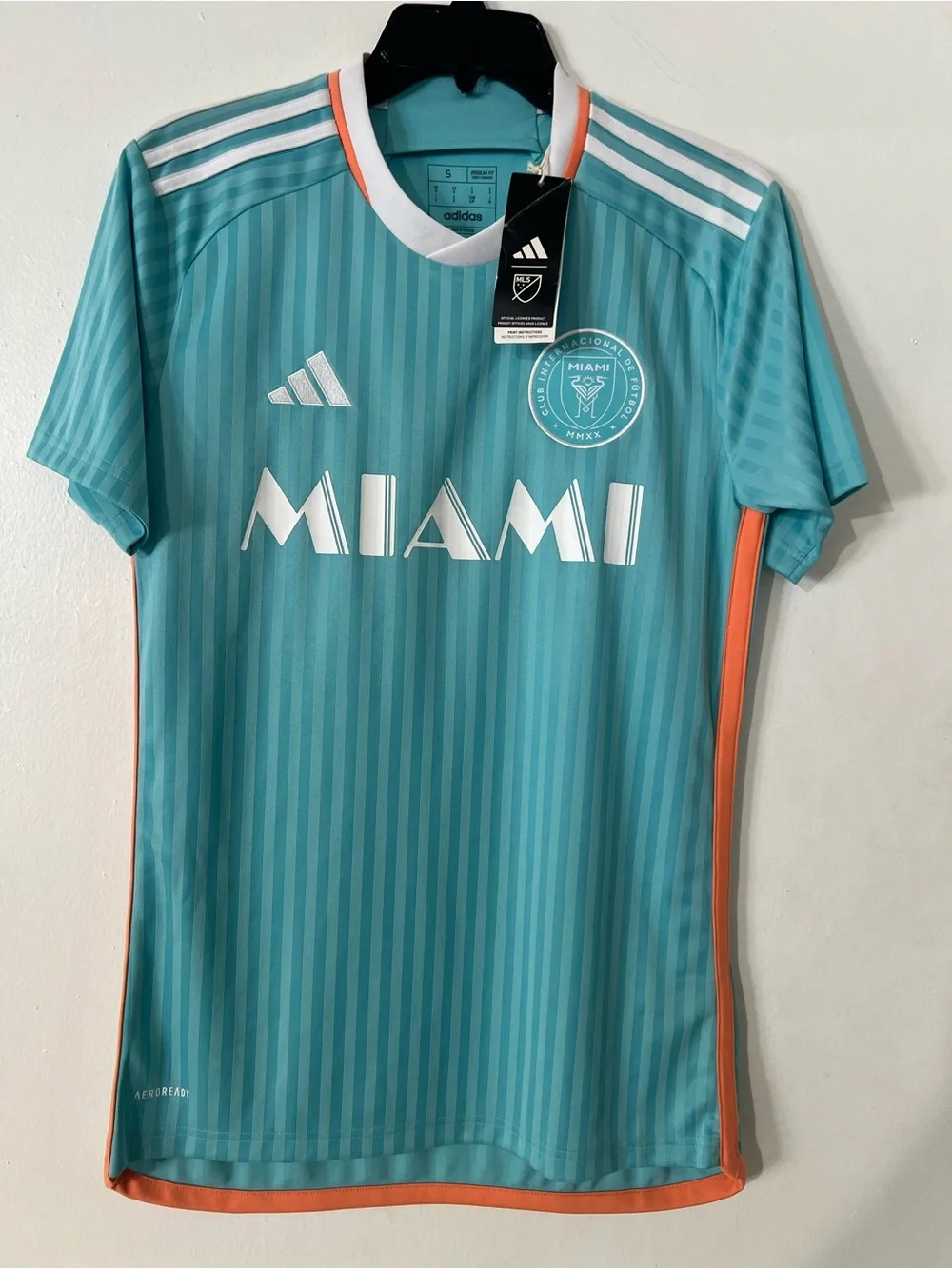 adidas Miami Men's Teal and Orange Soccer Jersey
